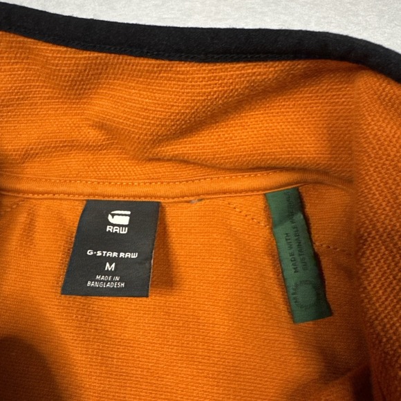 G-Star Men`s MED Lightweight Logo Tape Zip Through Sweater Logo Tape Sleeve Hits - Picture 3 of 11